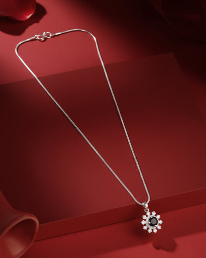 Black Zeliana AD Pendant Necklace