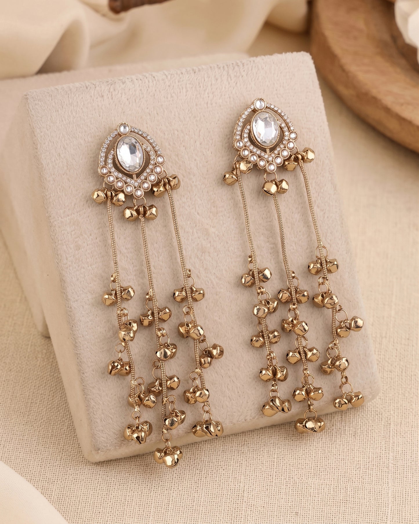 Silver Ekisha Kashmiri Look Ghunghru Jhumka Earring