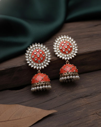 Orange Tanu Meena Jhumka