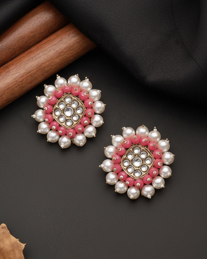 Coral Urvashi Stud
