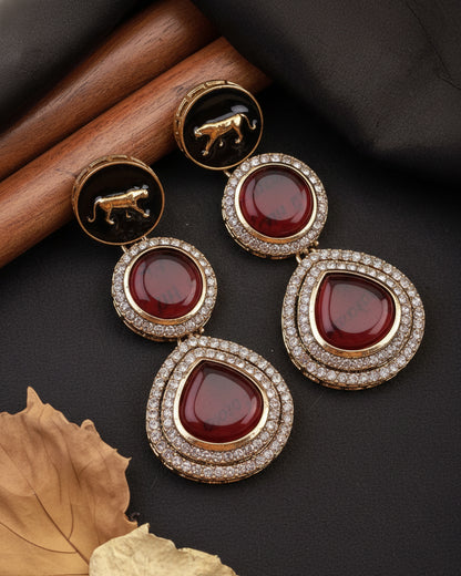 Wine Anaira Designer Earring