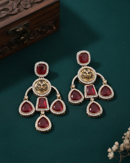 Ruby Sabya Designer Earring