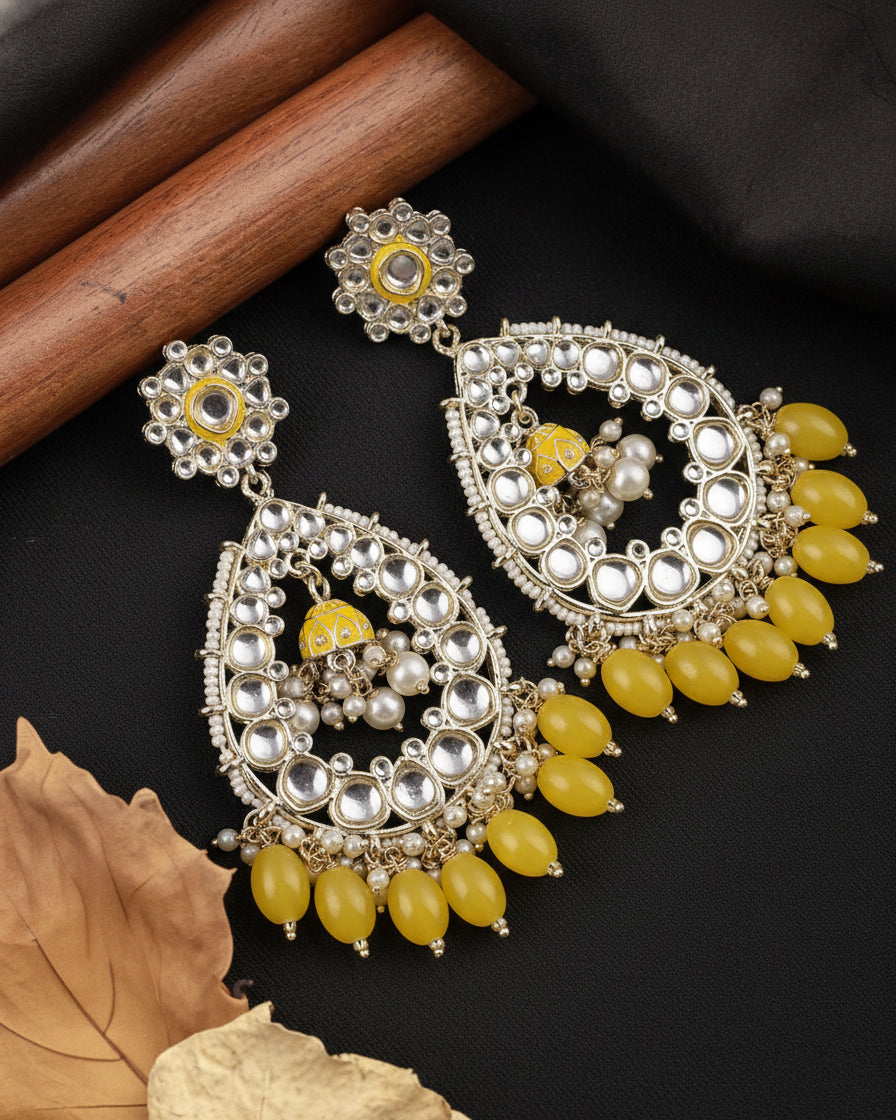 Yellow Jiyana Chandbali