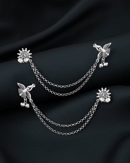 Silver Hema Designer Cuff Earring Brass Lookalike