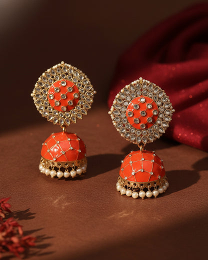 Orange Tanu Meena Jhumka