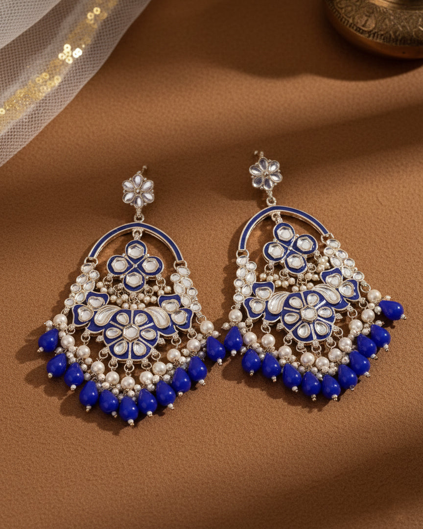 Blue Rajvee Meena Chandbali