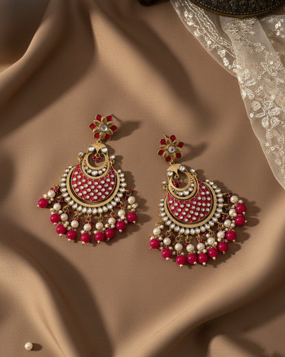 Pink Nazma Chandbali