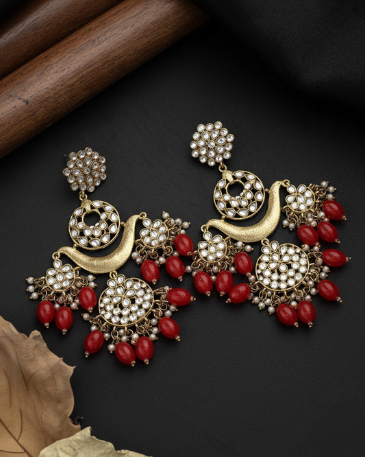 Red Aishwarya Chandbali