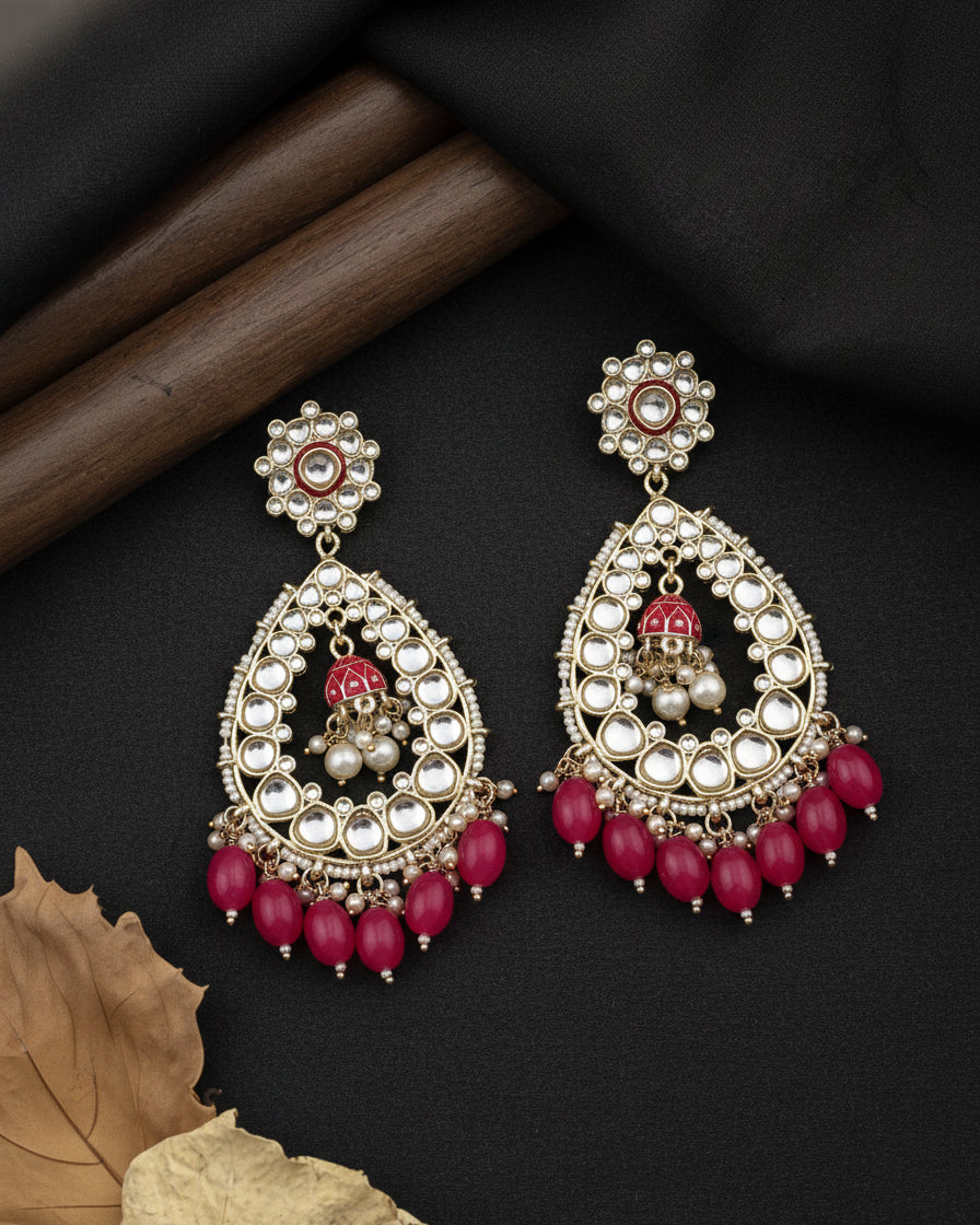 Pink Jiyana Chandbali