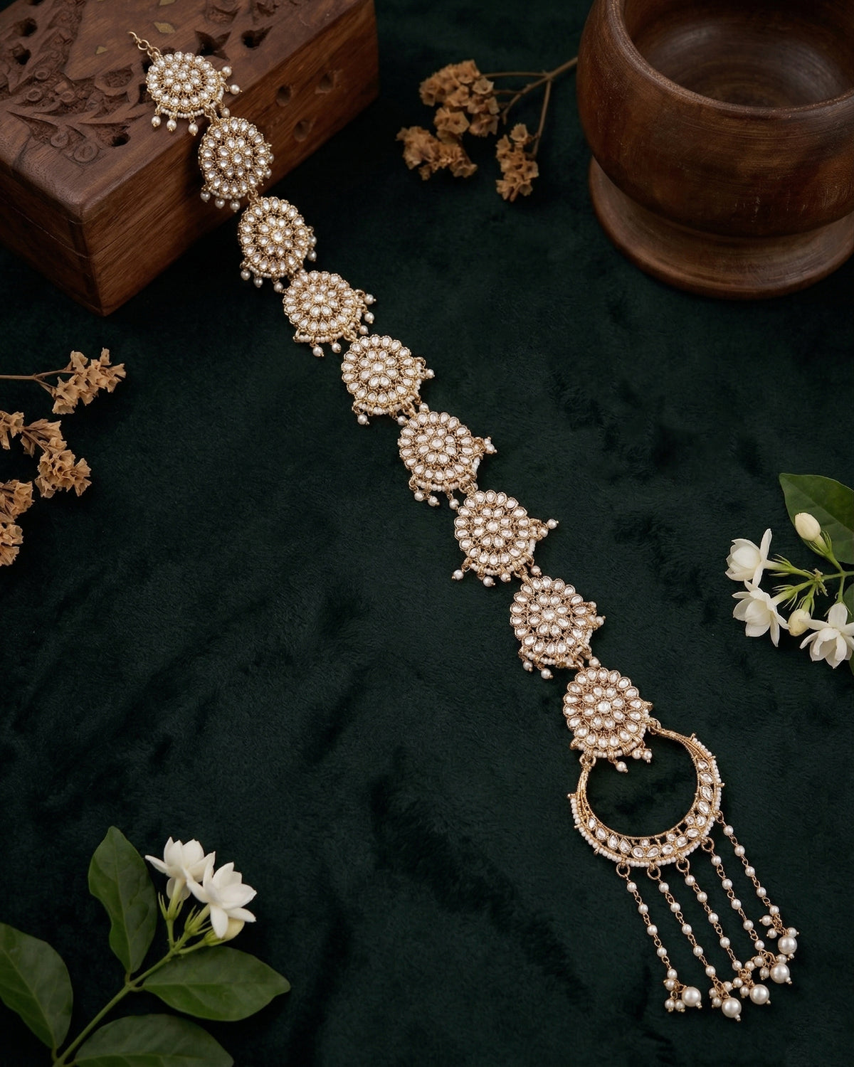 Pearl Tejini Head Chain Braid Jewellery