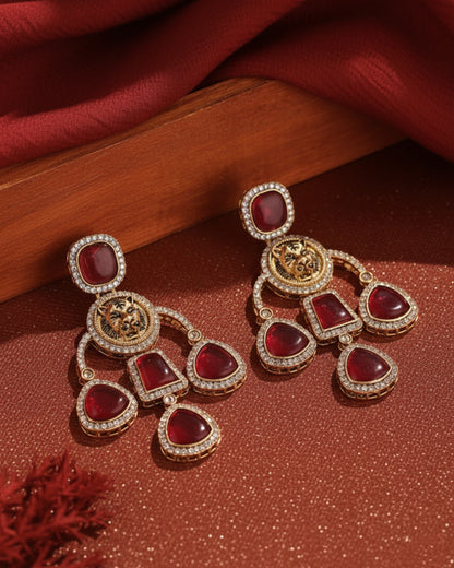 Ruby Sabya Designer Earring
