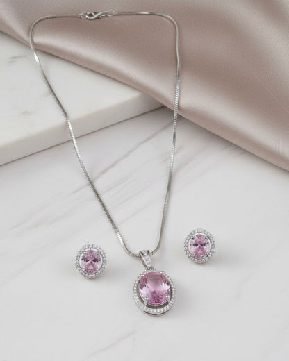 Crystal Blush Clarissa AD Pendant Necklace Set