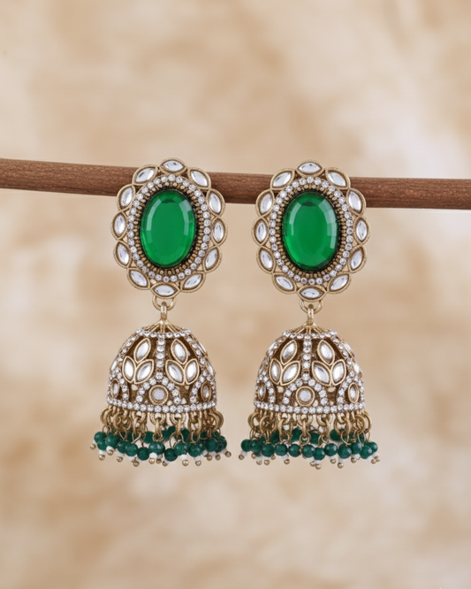 Green Seher Premium Jhumki Earring