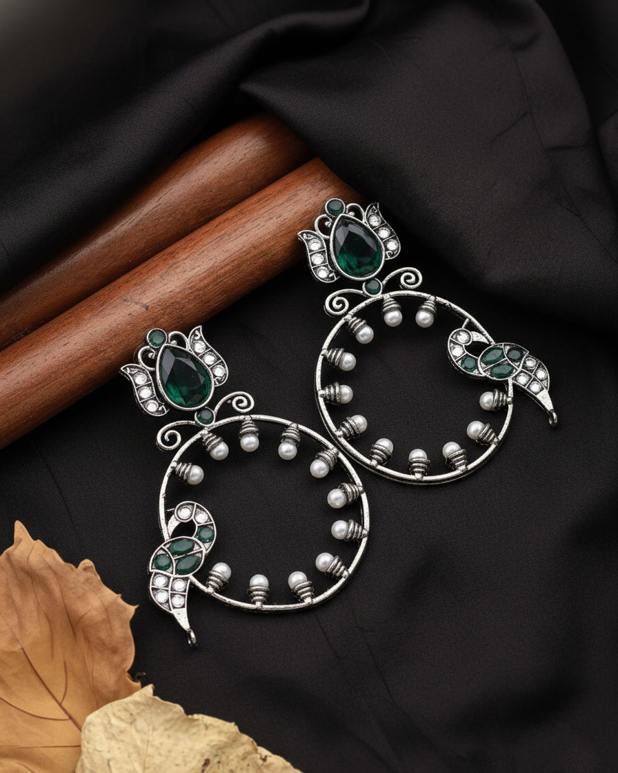 Green Idhika Boho Earring