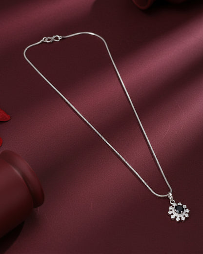 Black Zeliana AD Pendant Necklace