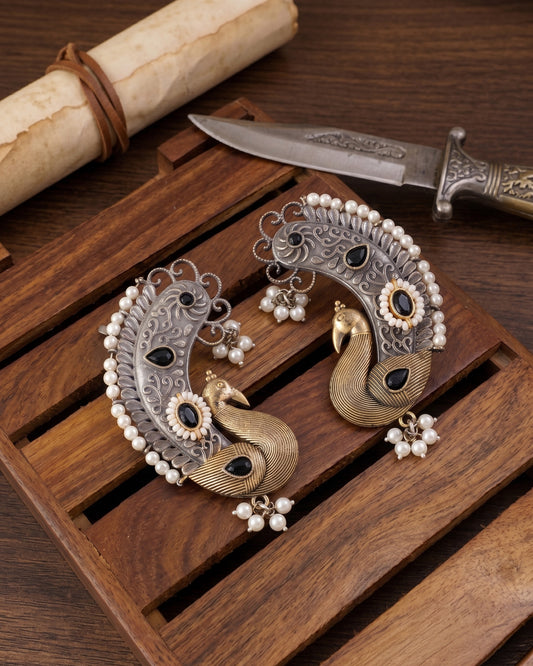 Black Uraisha Designer Ear Cuff Earring