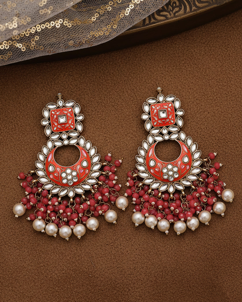 Coral Anisha Chandbali