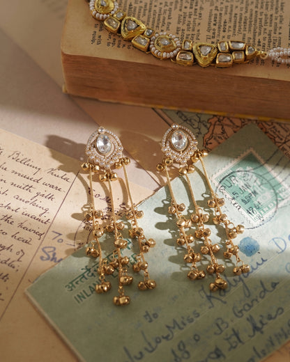 Silver Ekisha Kashmiri Look Ghunghru Jhumka Earring