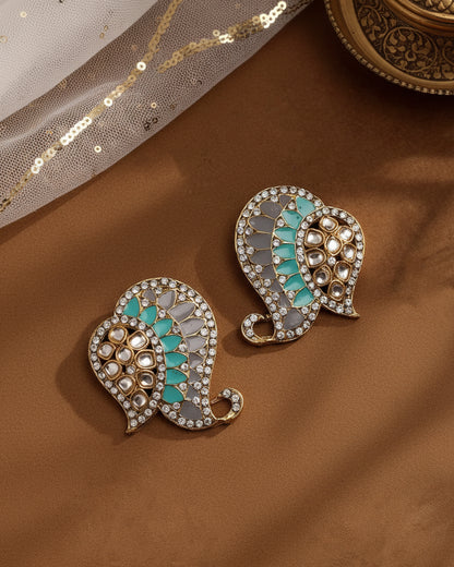 Grey Turquoise Urfi Stud