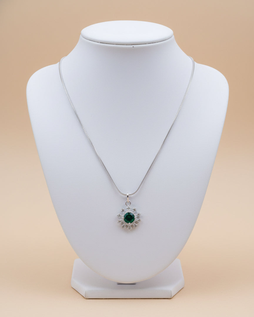 Green Zeliana AD Pendant Necklace