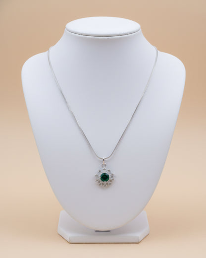 Green Zeliana AD Pendant Necklace