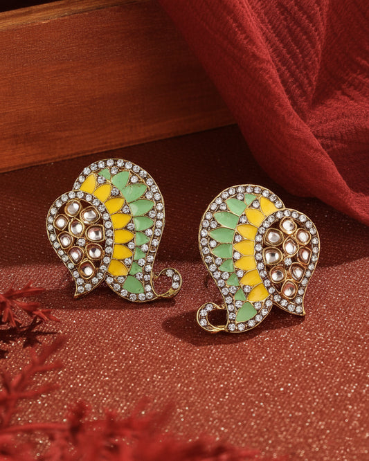 Mint Yellow Urfi Stud