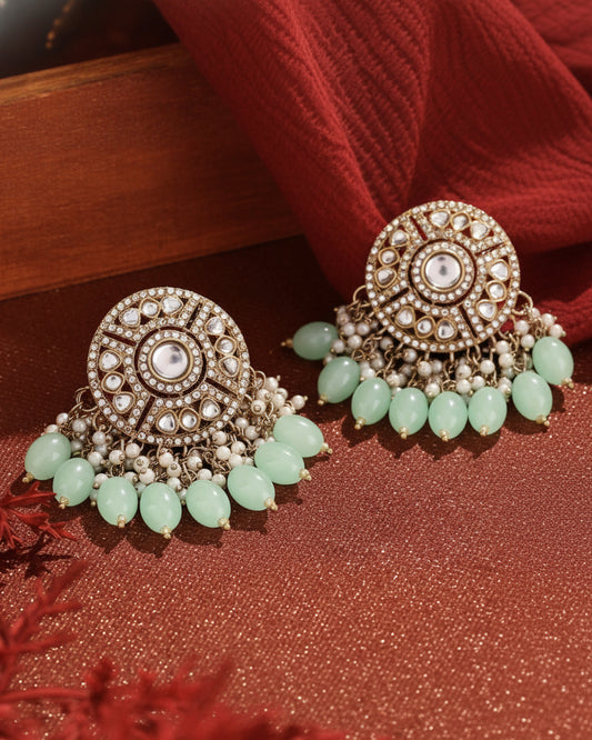 Mint Green Malti Earring
