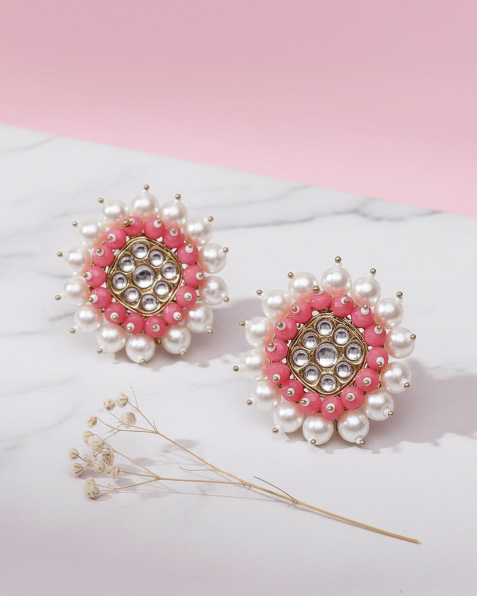 Coral Urvashi Stud