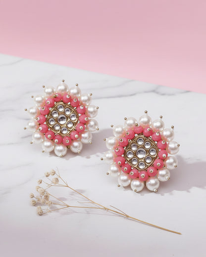 Coral Urvashi Stud