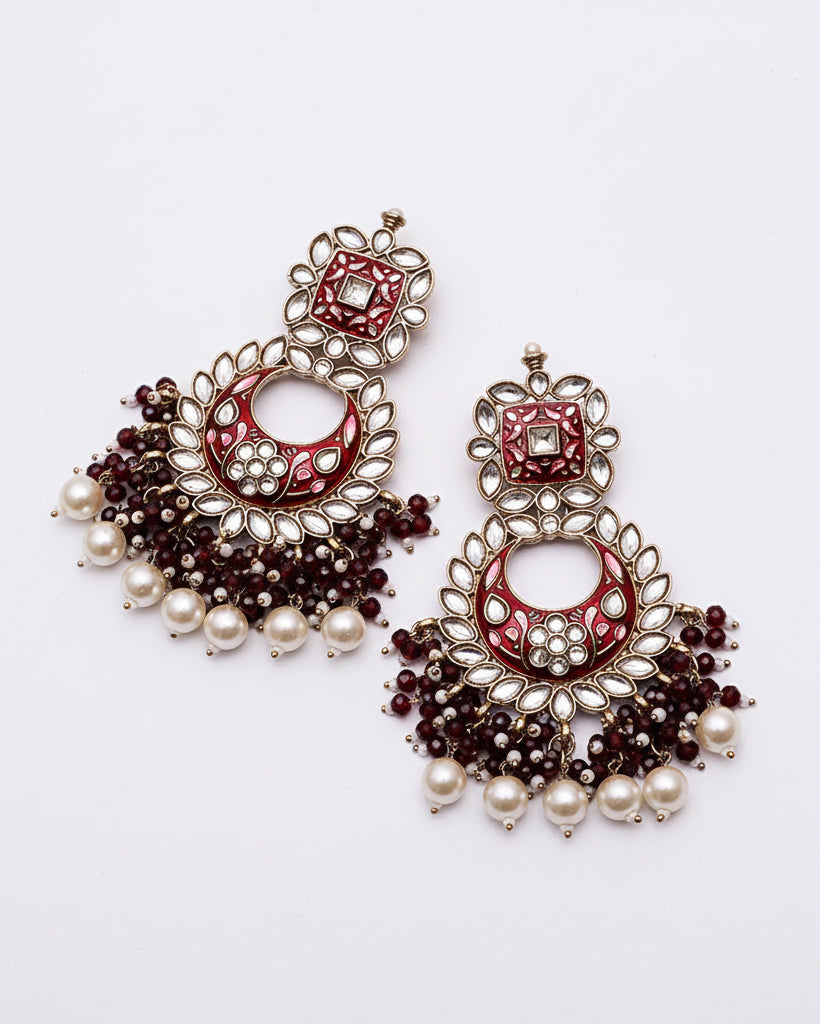 Maroon Anisha Chandbali