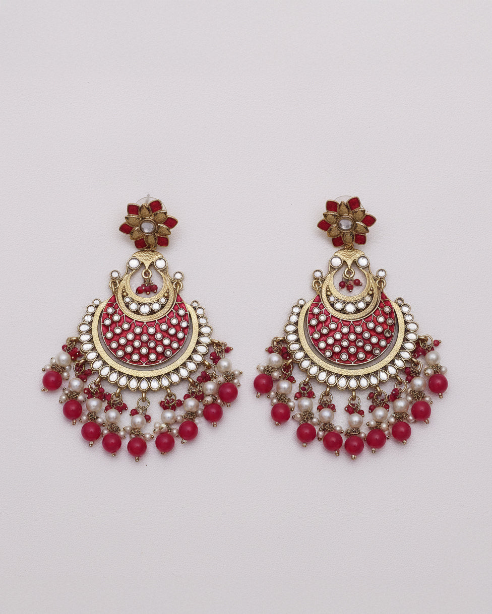 Pink Nazma Chandbali