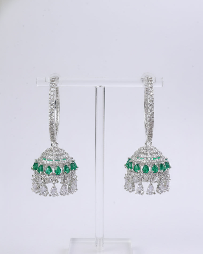 Emerald Catelyn AD Hoop Earrings