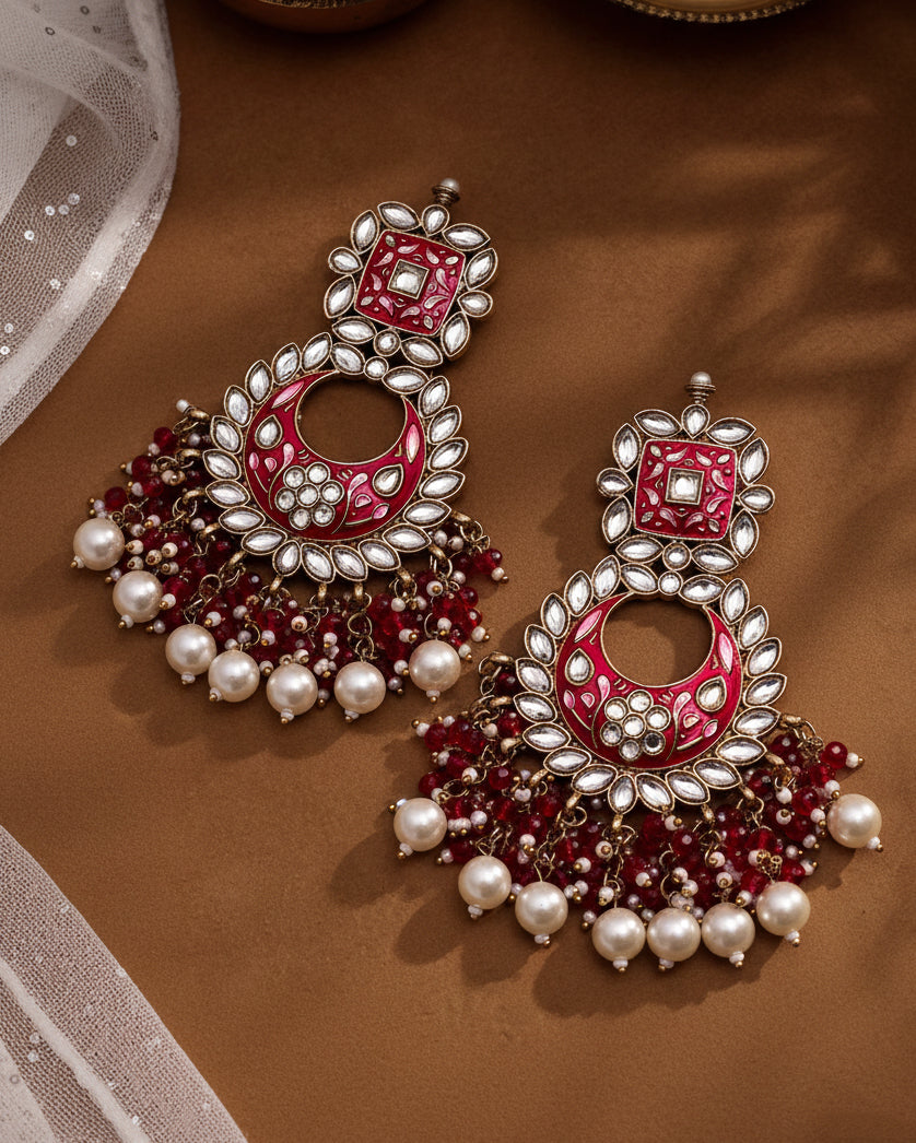 Pink Anisha Chandbali