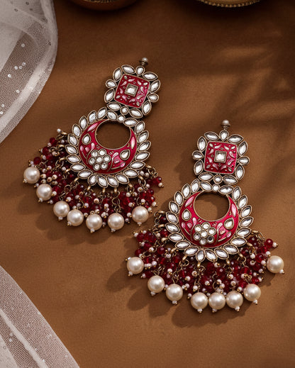 Pink Anisha Chandbali