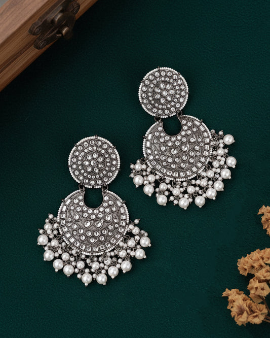 Black Radhika Chandbali