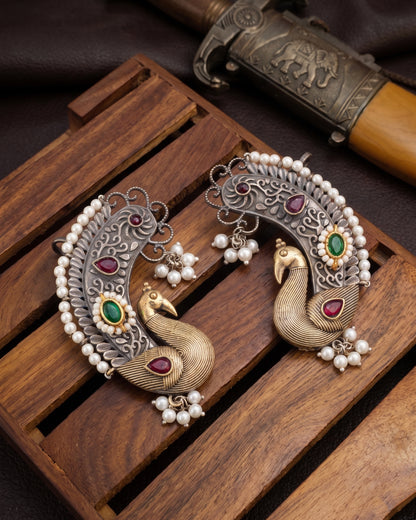 Ruby Green Uraisha Designer Ear Cuff Earring