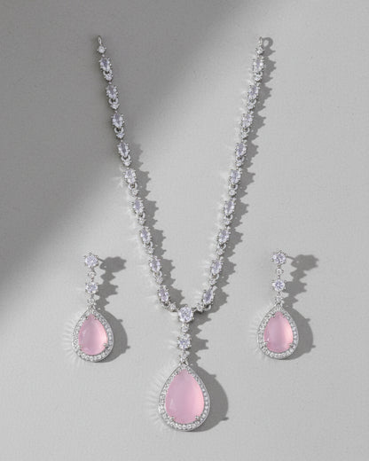 Blush Elysia AD Pendant Necklace Set