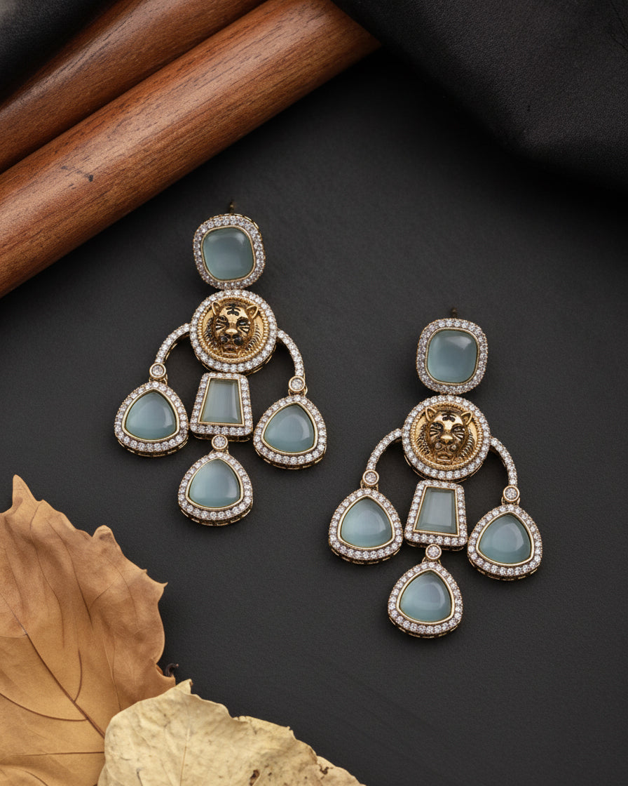 Turquoise Sabya Designer Earring