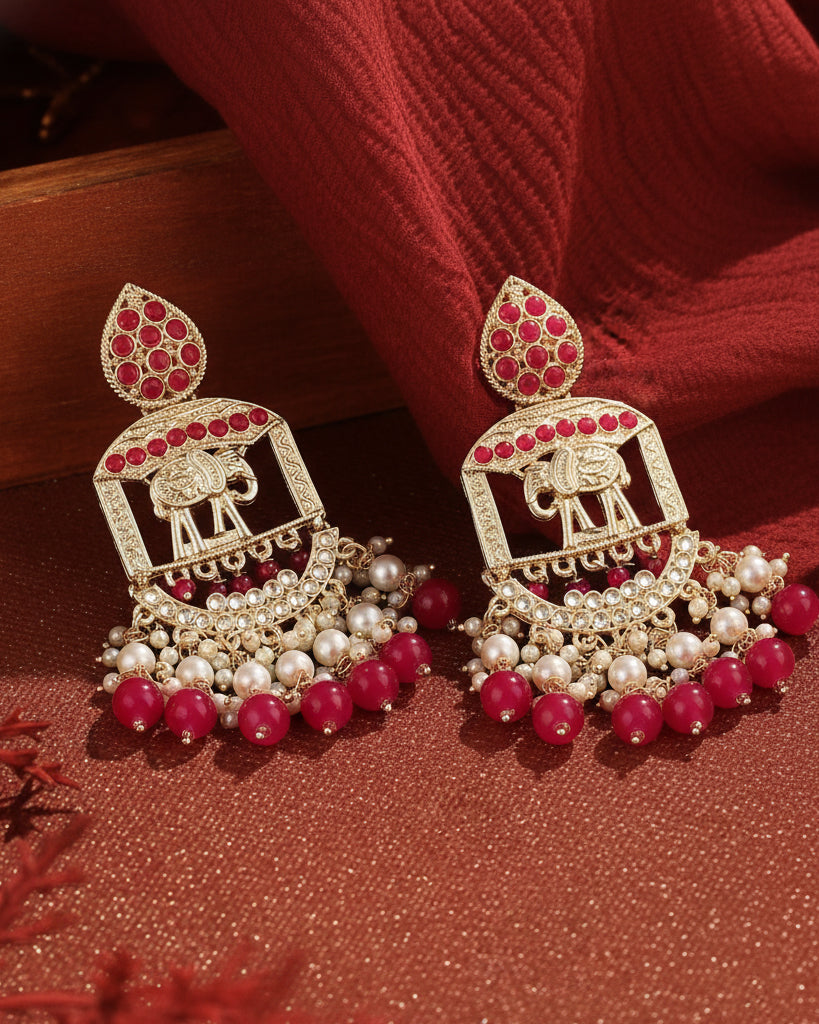 Pink Gomti Chandbali