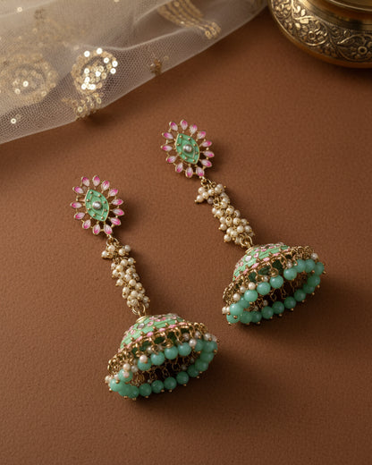 Mint Green Iffat Designer Earring