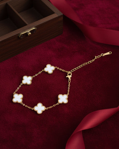 White Yuna Anti Tarnish Bracelet