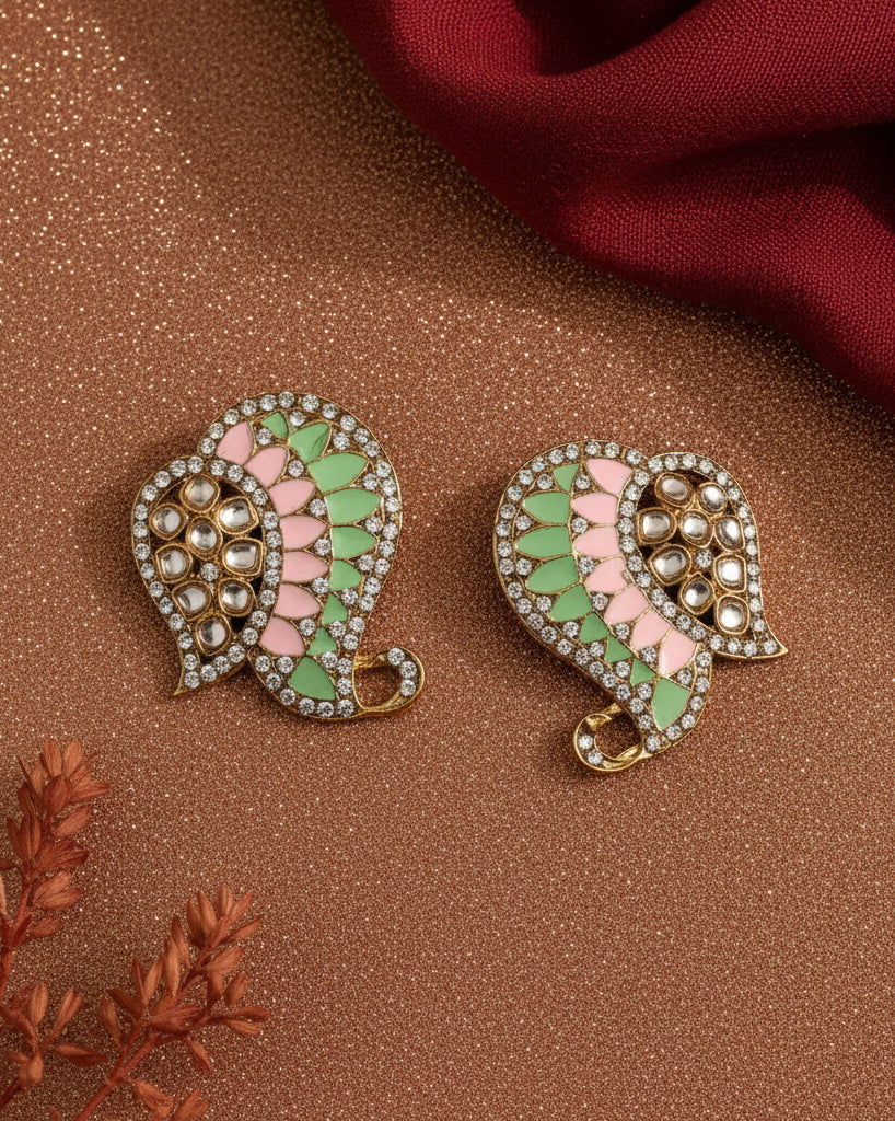 Mint Blush Urfi Stud