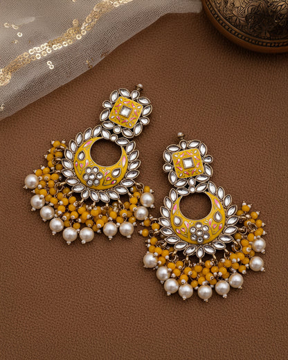 Yellow Anisha Chandbali