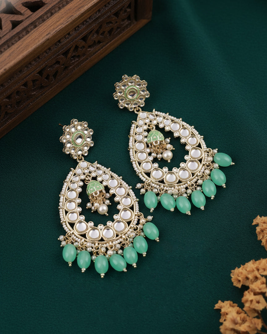 Mint Green Jiyana Chandbali