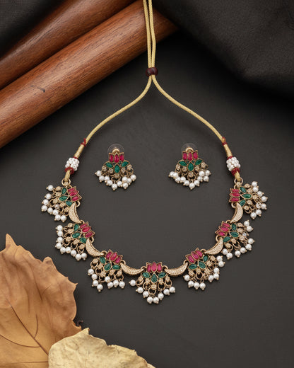 Rajeshvari Kundan Choker Set with Earring