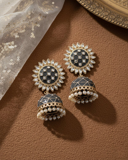 Grey Tanu Meena Jhumka