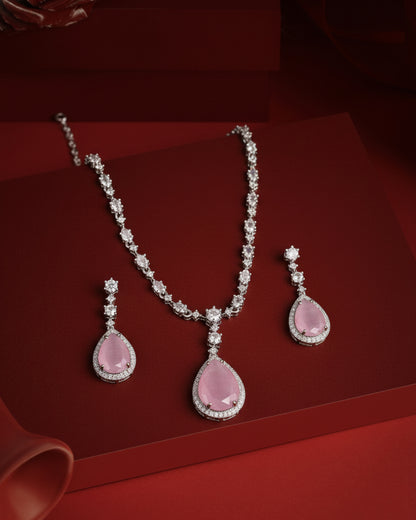 Blush Elysia AD Pendant Necklace Set