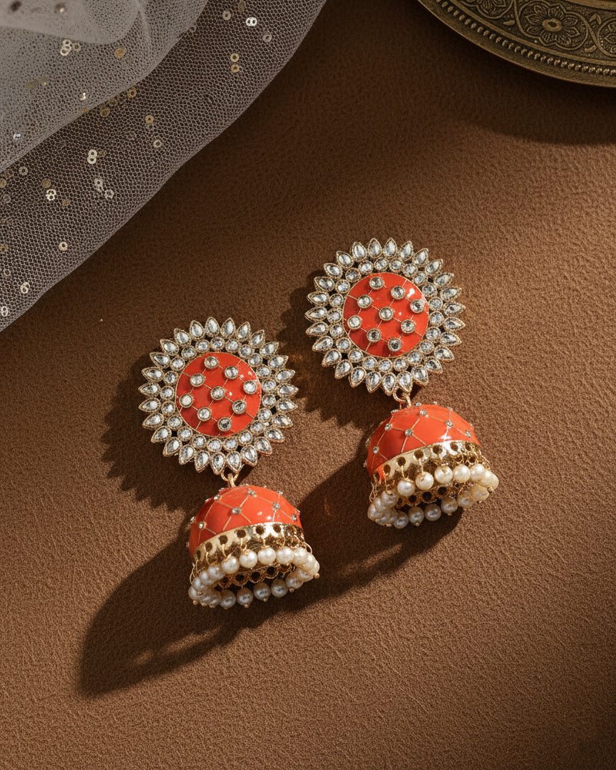 Orange Tanu Meena Jhumka
