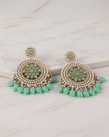 Mint Green Damini Chandbali