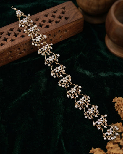 Pearl Vasumati Head Chain Braid Jewellery